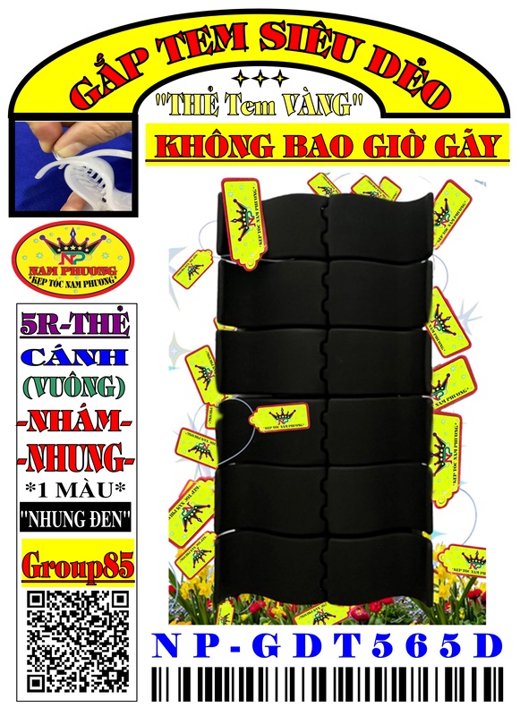 Kẹp tóc 5 răng GDT565D-G85