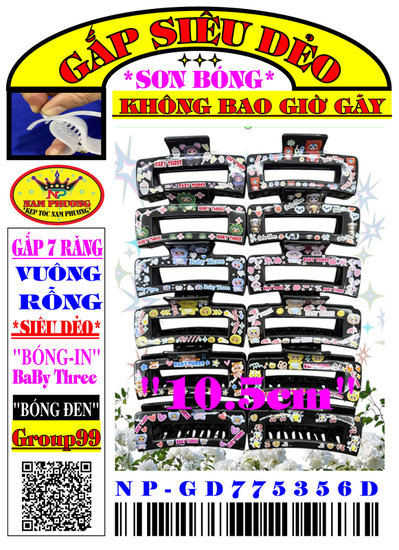 Kẹp tóc 7 răng GD775356D-G99