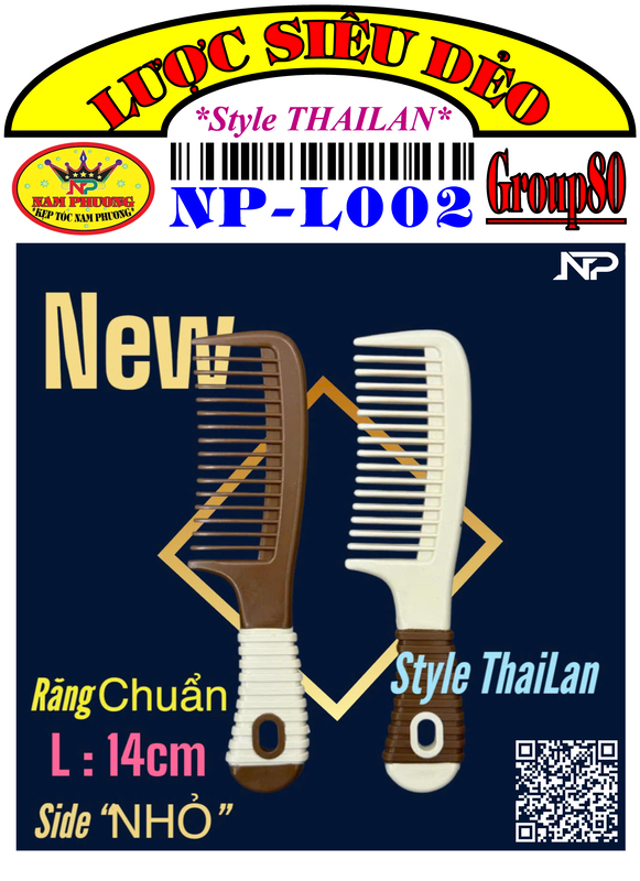 Lược nhỏ răng chuẩn 2 màu