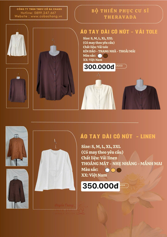 Áo tay dài có nút