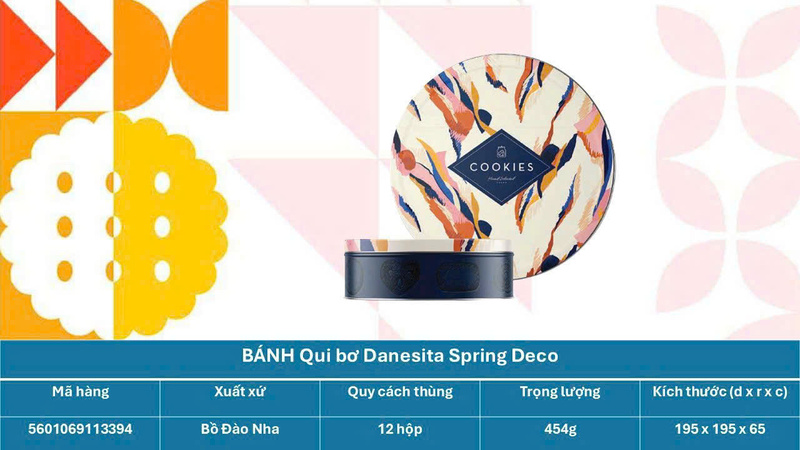 Bánh qui bơ Danesita Spring Deco - Quà Tết & Hạt Dinh Dưỡng Cô Ba Chang - Công Ty TNHH Thương Mại Dịch Vụ Cô Ba Chang