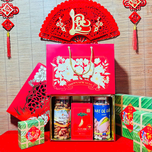 Giỏ quà tết, hộp quà tết mix theo yêu cầu