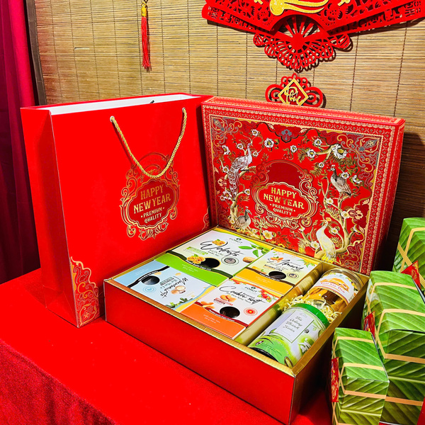 Giỏ quà tết, hộp quà tết mix theo yêu cầu