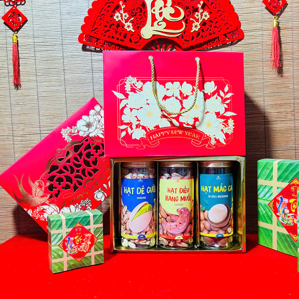 Giỏ quà tết, hộp quà tết mix theo yêu cầu