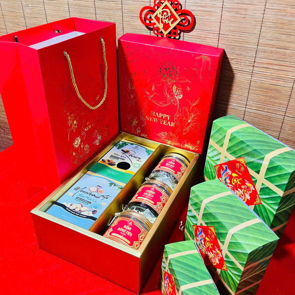 Giỏ quà tết, hộp quà tết mix theo yêu cầu