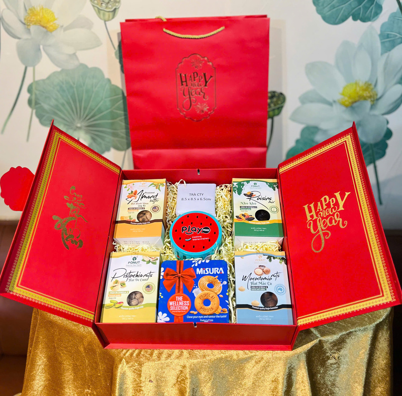 Giỏ quà tết, hộp quà tết mix theo yêu cầu