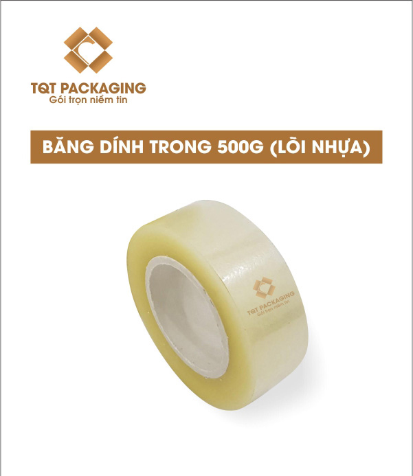 Băng dính trong 500 gam/cuộn (lõi nhựa)