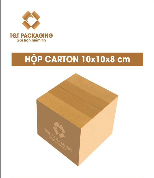 Hộp carton size 41: 10x10x8 cm - Thùng Carton In Flexo - Chi Nhánh Công Ty TNHH Bao Bì TQT Tại Hà Nội