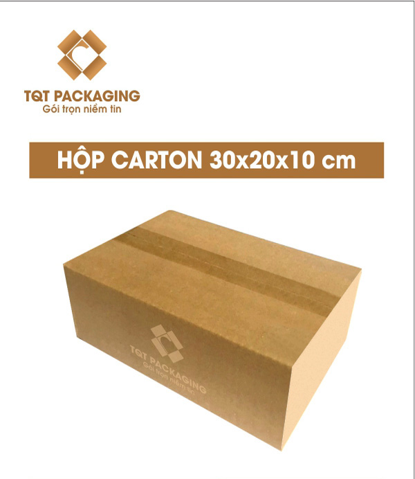 Hộp carton size 4: 30x20x10 cm - Thùng Carton In Flexo - Chi Nhánh Công Ty TNHH Bao Bì TQT Tại Hà Nội