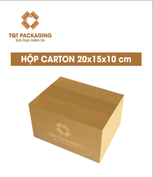 Hộp carton size 2: 20x15x10 cm - Thùng Carton In Flexo - Chi Nhánh Công Ty TNHH Bao Bì TQT Tại Hà Nội