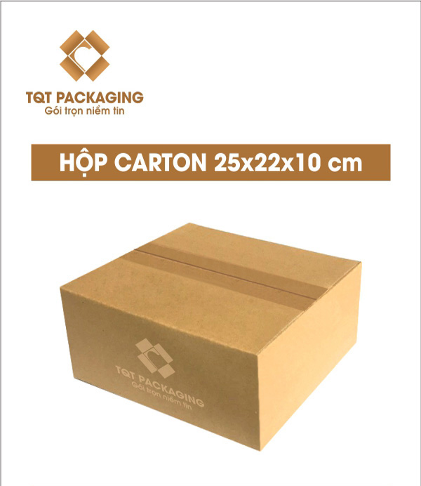 Hộp carton size 7: 25x22x20 cm - Thùng Carton In Flexo - Chi Nhánh Công Ty TNHH Bao Bì TQT Tại Hà Nội