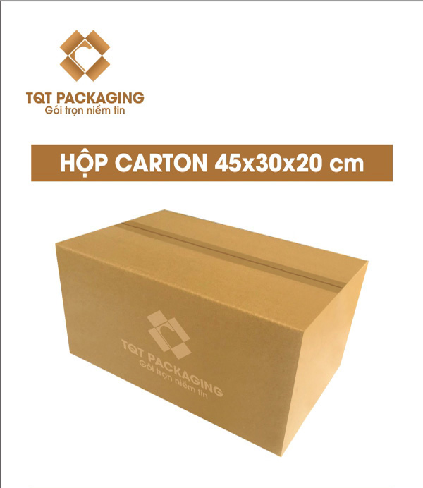 Hộp carton size 11: 45x30x20 cm - Thùng Carton In Flexo - Chi Nhánh Công Ty TNHH Bao Bì TQT Tại Hà Nội