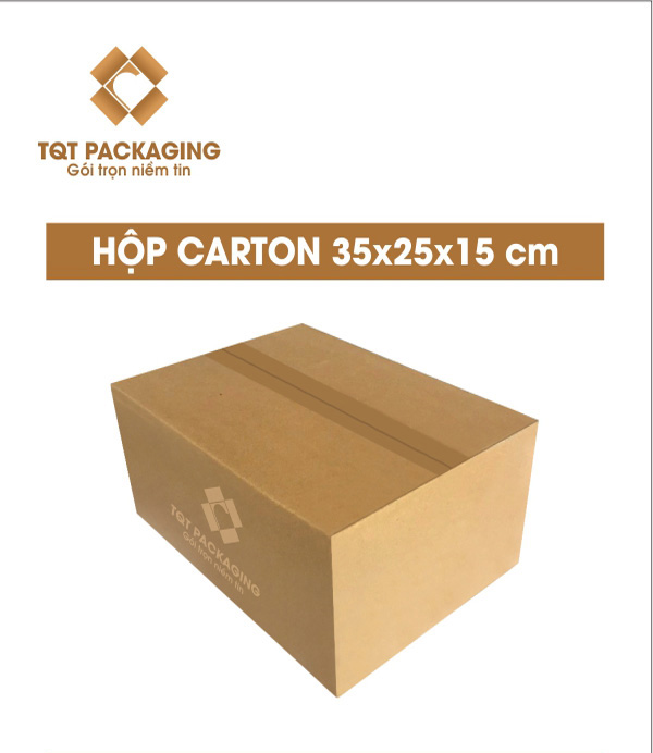 Hộp carton size 30: 35x25x15 cm - Thùng Carton In Flexo - Chi Nhánh Công Ty TNHH Bao Bì TQT Tại Hà Nội