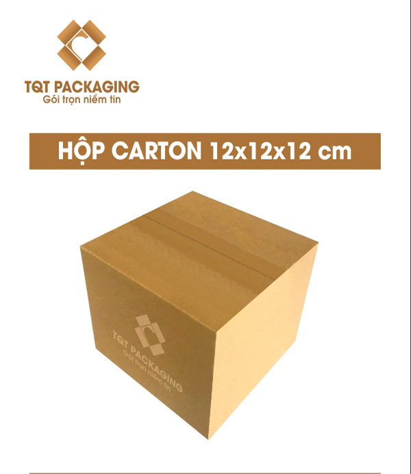 Hộp carton size 43: 12x12x12 cm - Thùng Carton In Flexo - Chi Nhánh Công Ty TNHH Bao Bì TQT Tại Hà Nội