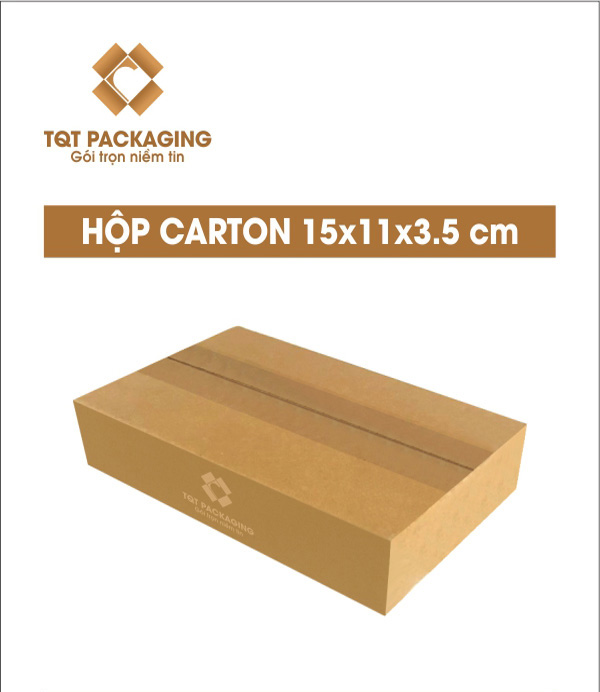 Hộp carton size 161: 15x11x3.5 cm - Thùng Carton In Flexo - Chi Nhánh Công Ty TNHH Bao Bì TQT Tại Hà Nội