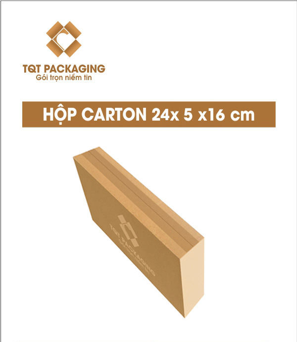 Hộp carton size 246: 24x5x16 cm - Thùng Carton In Flexo - Chi Nhánh Công Ty TNHH Bao Bì TQT Tại Hà Nội