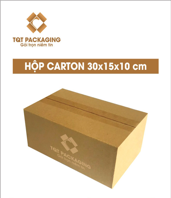 Hộp carton size 101: 30x15x10 cm - Thùng Carton In Flexo - Chi Nhánh Công Ty TNHH Bao Bì TQT Tại Hà Nội