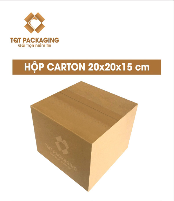 Hộp carton size 3: 20x20x15 cm - Thùng Carton In Flexo - Chi Nhánh Công Ty TNHH Bao Bì TQT Tại Hà Nội