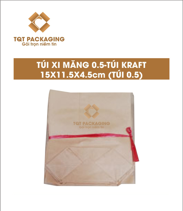 Túi xi măng 0.5-túi giấy kraft - Thùng Carton In Flexo - Chi Nhánh Công Ty TNHH Bao Bì TQT Tại Hà Nội