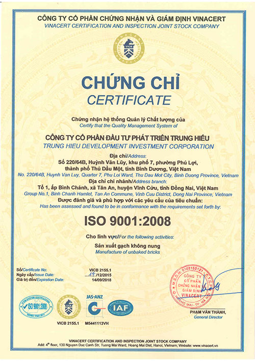 Chứng nhận ISO 9001:2008
