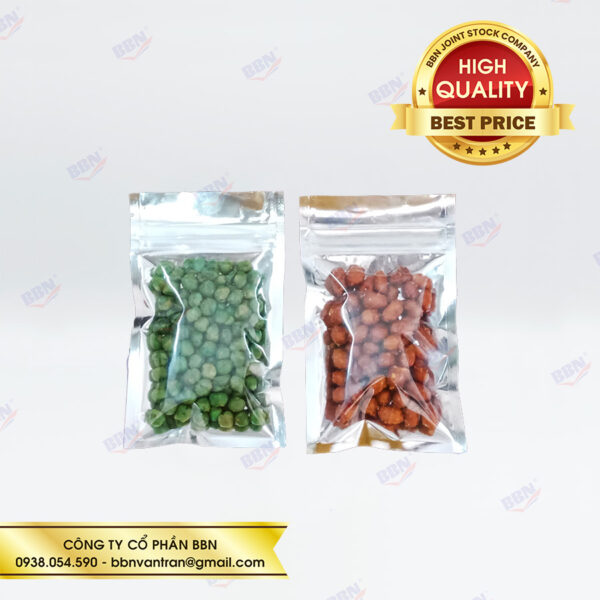 Túi 3 biên mặt trong mặt bạc - Bao Bì Túi Zip BBN - Công Ty Cổ Phần BBN
