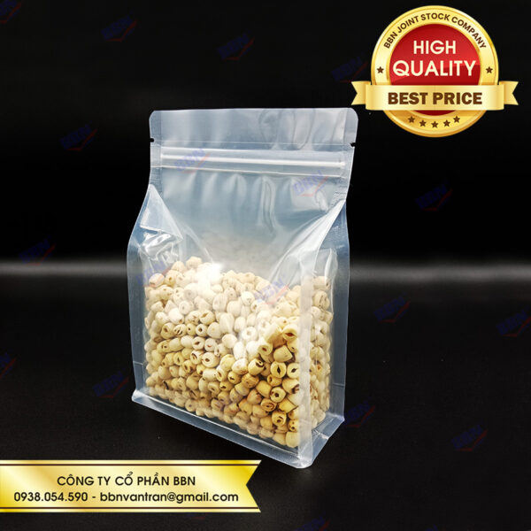 Túi đáy bằng 8 cạnh zipper trong suốt - Bao Bì Túi Zip BBN - Công Ty Cổ Phần BBN
