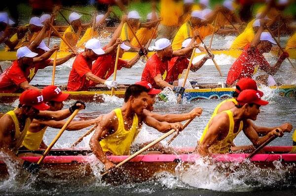 Lễ hội bơi, đua thuyền truyền thống trên sông Kiến Giang năm 2016