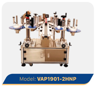 Máy dán tem nhãn tự động 2 đầu niêm phong