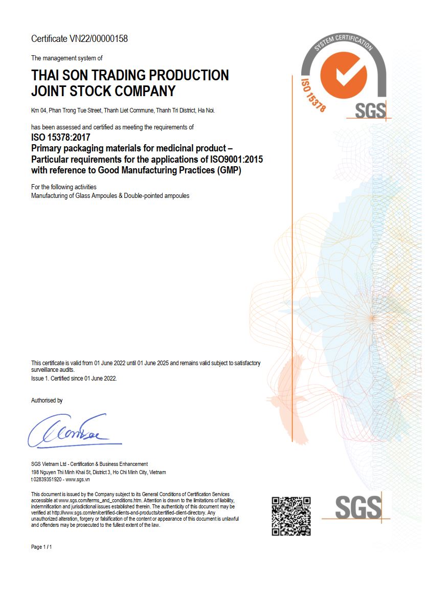 Chứng nhận 15378:2017