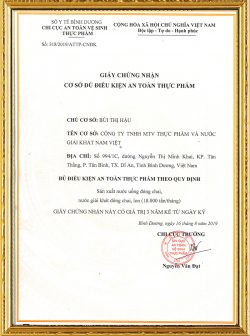  - Nước Giải Khát Nam Việt - Công Ty Cổ Phần Thực Phẩm Và Nước Giải Khát Nam Việt