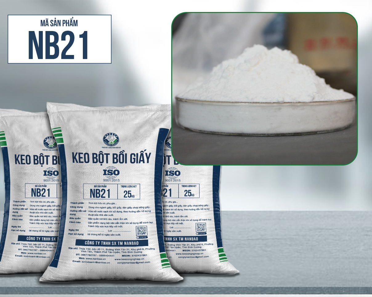 Keo bột bồi giấy NB21 - Keo Dán Công Nghiệp Nanbao - Công Ty TNHH Sản Xuất Thương Mại Nanbao