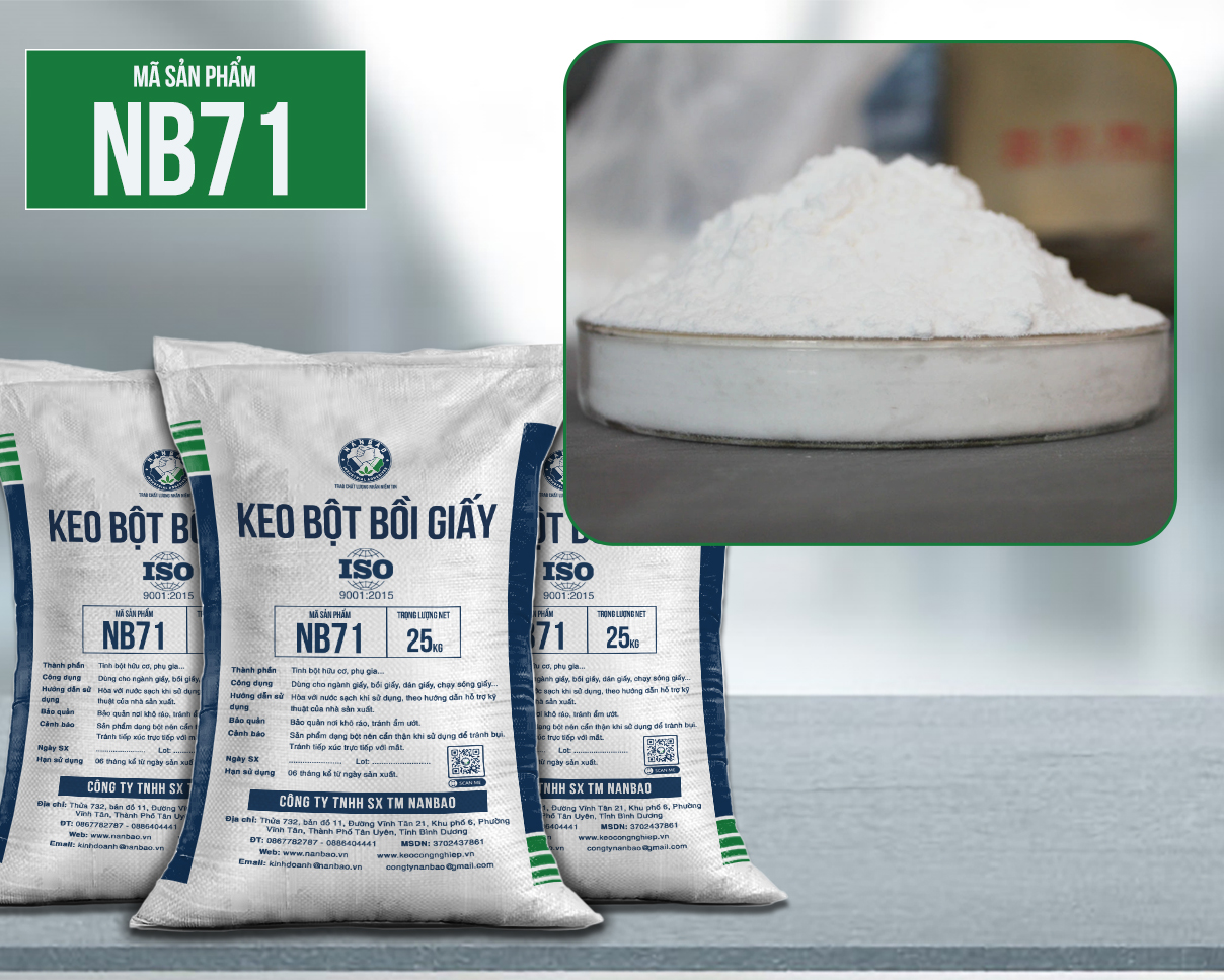 Keo bột bồi giấy NB71 - Keo Dán Công Nghiệp Nanbao - Công Ty TNHH Sản Xuất Thương Mại Nanbao