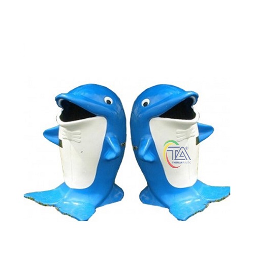 Thùng rác nhựa hình cá heo - Công Ty TNHH Sản Xuất Công Nghiệp Nhựa Thiên Ân