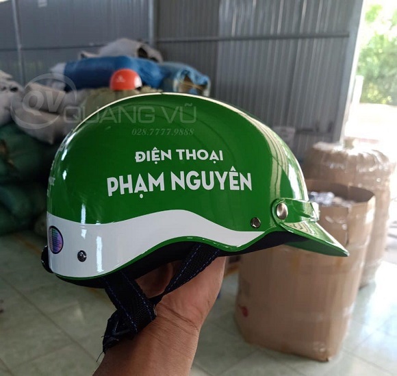 Mũ bảo hiểm in logo - Mũ Bảo Hiểm Quang Vũ - Công Ty TNHH SX Quà Tặng Quang Vũ