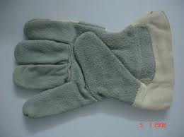 Găng tay da hàn kết hợp vải bạt