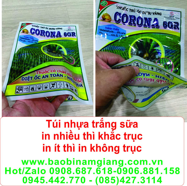 In túi nhựa trắng sữa