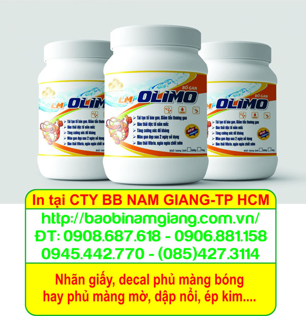 In nhãn giấy, decal phủ màng bóng, mờ, dập nổi, ép kim