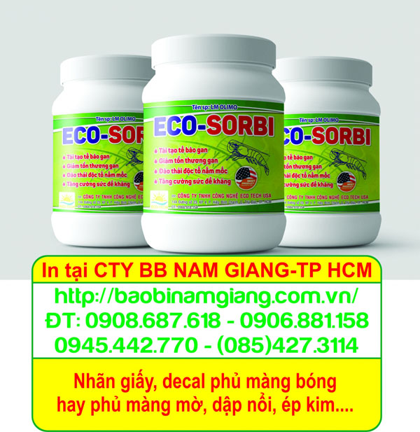 In nhãn giấy, decal phủ màng bóng