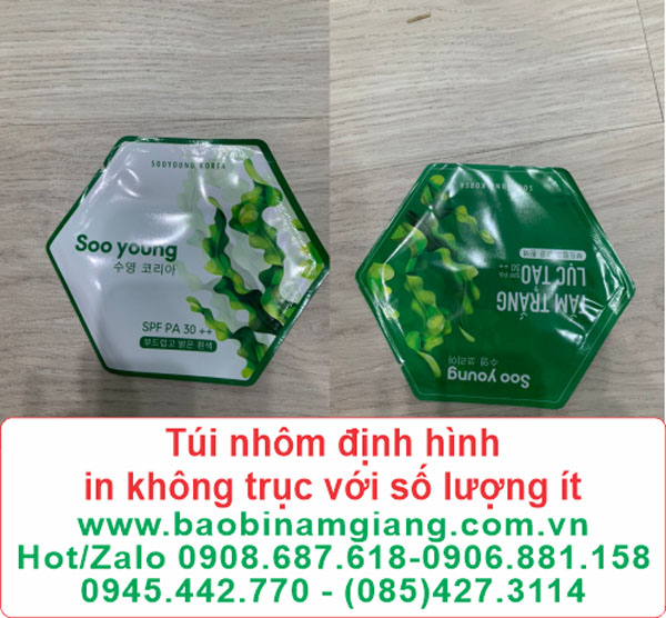 In không trục số lượng ít túi nhôm định hình