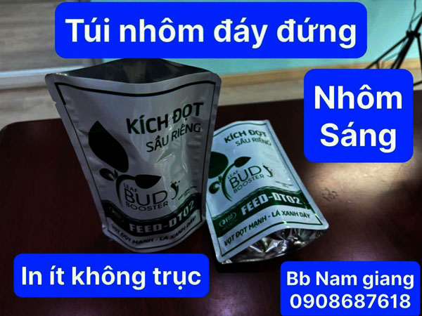 In không trục túi nhôm đáy đứng