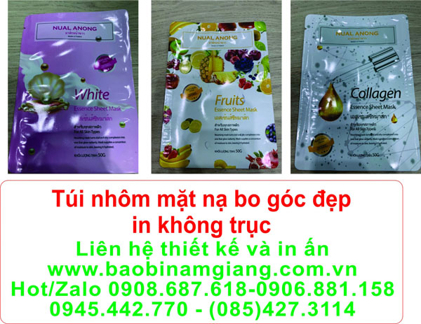 In không trục túi nhôm bo góc