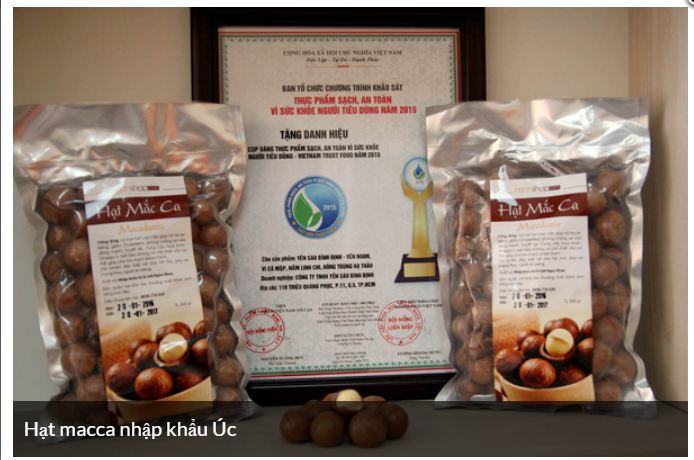 Hạt Macca nhập khẩu Úc - Yến Sào Bình Định - Công Ty TNHH Yến Sào Bình Định