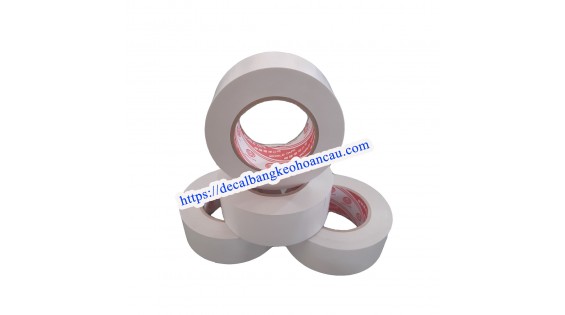 Băng keo 2 mặt trắng 48mm