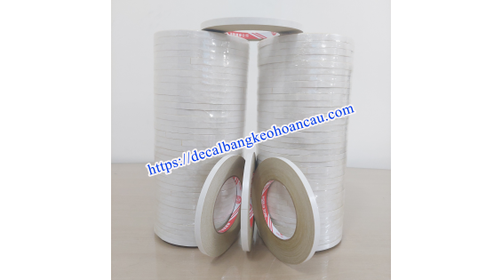 Băng keo 2 mặt vàng 8mm