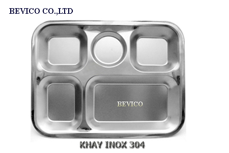 Khay Inox 5 ngăn - Bếp Công Nghiệp BVC - Công Ty TNHH Thương Mại Dịch Vụ Be Vi Co