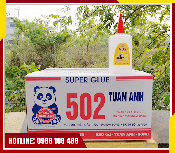 Keo 502 gấu trúc đồ gỗ