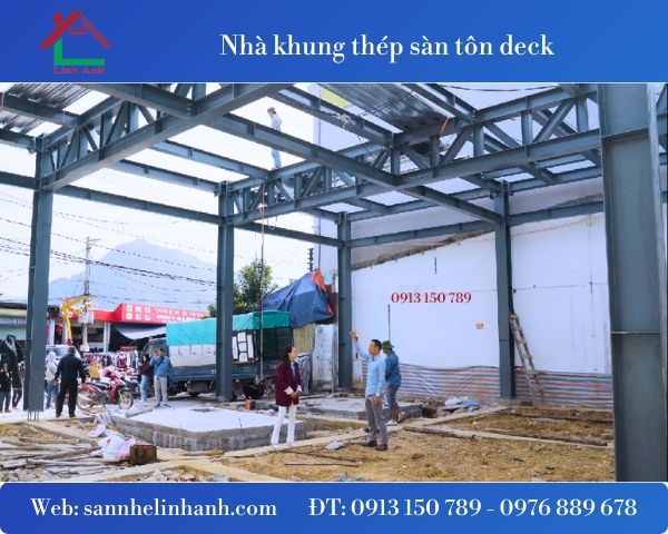 Nhà khung thép Linh Anh - Cơ Khí Xây Dựng Linh Anh - Công Ty TNHH Thương Mại Và Công Nghệ Linh Anh