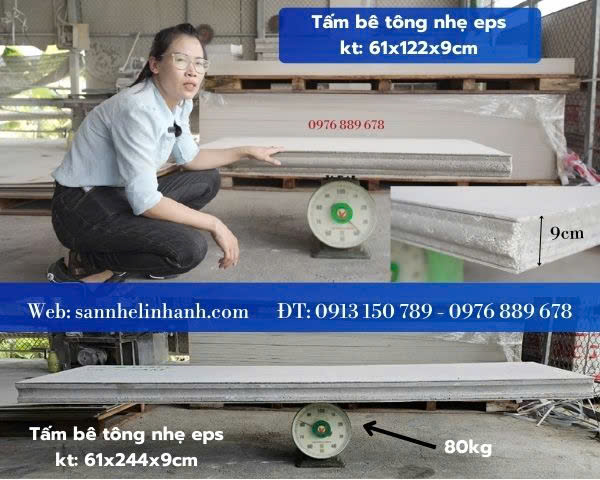 Tấm bê tông nhẹ EPS - Cơ Khí Xây Dựng Linh Anh - Công Ty TNHH Thương Mại Và Công Nghệ Linh Anh