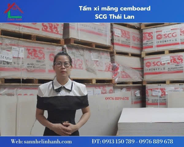 Tấm xi măng Cemboard SCG Thái Lan - Cơ Khí Xây Dựng Linh Anh - Công Ty TNHH Thương Mại Và Công Nghệ Linh Anh