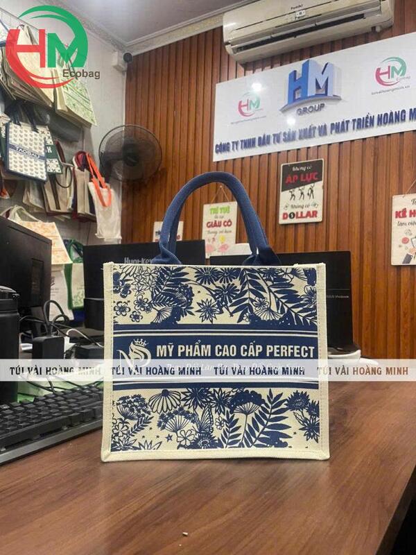 Túi Linen mỹ phẩm cao cấp